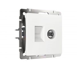 Розетка ТВ+Ethernet RJ-45 WERKEL W1181301 6 cat. белый a056109 