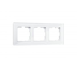 Рамка WERKEL W0031101 на 3 поста белый,стекло a051196 