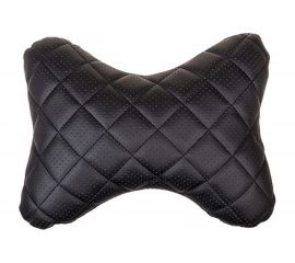 Подушка на подголовник SKYWAY перфорированная искусственная кожа, черная строчка S08001006 
