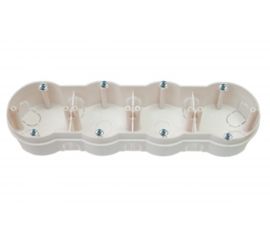 Монтажная коробка Bylectrica при скрытой разводке с винтами для бетона и кирпича, 292x79x41,5 мм К-226 исп.1 