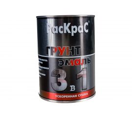 Грунт-эмаль РасКрас 3 в 1, шоколадная, банка 0,9 кг 4690417023899 