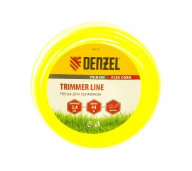 Леска для триммера круг 2,4 мм х 44 м блистер FLEX CORD DENZEL 96119 