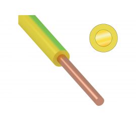 Провод ПуВ, ПВ-1 ККЗ 1 кв.мм 500 м желтый-зеленый ГОСТ 01-8602-3 