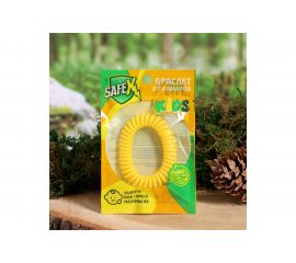 Детский антимоскитный браслет Safex, пружинка, № 1, желтый, 1 шт. 4098064 