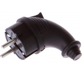 Угловая вилка Smartbuy каучуковая 230В, 2P+PE, 16A, IP44 SBE-16-P09-R 