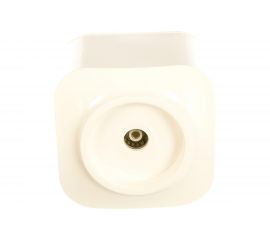 Телевизионная одноместная розетка IONICH о/у, тупиковая, белая еврослот 1421 