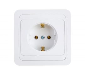 Розетка, белая 2П+З 16А TDM Валдай SQ1804-0008 