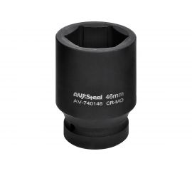 Головка ударная шестигранная удлиненная (46 мм; 1DR) AV Steel AV-740146 