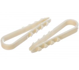 Дюбель-хомут FORTISFLEX нейлон ДХ 5-10 белый 100шт 56866 