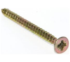 Универсальные шурупы ВИРТУОЗ 4,0х50 мм, потайная головка, желтый цинк 50 шт 02891 