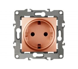 Розетка ЭРА 12210114 2PE Schuko, 16A-250В, IP20, Эра12, медь Б0019321 