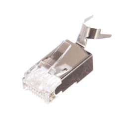 Коннектор RJ-45 TWT FTP 8P8C категория 6А, экранированный, универсальный, со вставкой PL45/S-8P8C-6A 