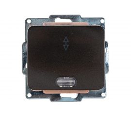 Выключатель проходной одноклавишный с индикатором СВЕТОЗАР ГАММА SV-54138-DM 