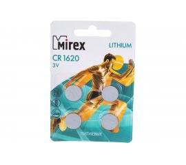Батарея Mirex, литиевая CR1620 3V 4 шт ecopack 23702-CR1620-E4 