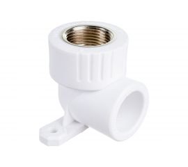 Угольник с креплением RTP PN25 комбинированный, внутренняя резьба D25х3/4 мм 15107 