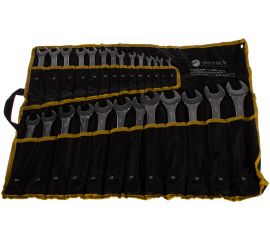 Набор комбинированных ключей 6-32мм Chrome vanadium сатинированных планшет ЭВРИКА ER-31260 