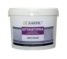 Декоративная фактурная штукатурка с эффектом шубы Лакра белая, 15 кг 90003023046 