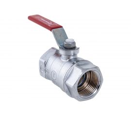 Шаровой кран Giacomini R250D 1"", внутренняя/внутренняя, ручка-рычаг красный, хромированный R250X005 