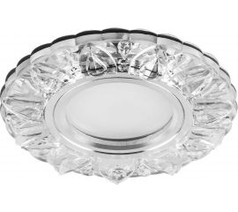 Встраиваемый потолочный светильник FERON со светодиод подсветкой, прозрач, хром, CD908 28891 