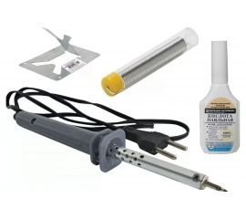 Паяльник Pro Legend 40вт, конус, подставка, флюс 20мл., PL4300 