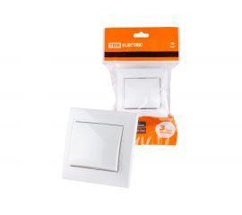 Одноклавишный выключатель TDM 10А белый Таймыр SQ1814-0001 