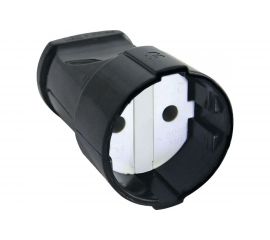 Кабельная розетка TDM 2П без заземления, 10А, 250B, черная SQ1806-0130 