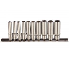 Набор головок высоких 10 шт. DR1/4, 4-13 мм, планка АвтоDело 39843 12228 
