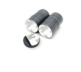 Ферритовые магниты Проф-Магнит 20x3 с клеевой основой, 20шт. Y35 20x3мм с клеем 