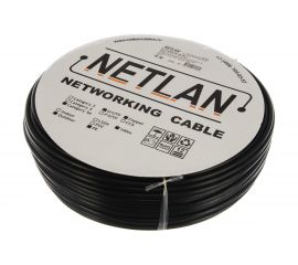 Кабель NETLAN U/UTP 4 пары, категория 5e, внешний, PE до -40C, черный, 100м EC-UU004-5E-PE-BK-1 