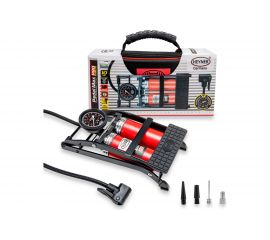 Ножной насос Heyner двойной, с ресивером, с манометром LUX, 10 бар 22500N 