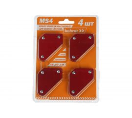 Набор уголков магнитных для сварки МИНИ MS4 (4 шт; 45, 90, 135 градусов; удержание до 4.5 кг) Bohrer 71450410 