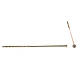 Шуруп Rusconnect CS 06200 с/нарез. д/дерева, потай, 6х200, 100 шт. Желтый цинк 310620 