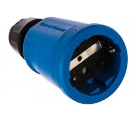 Розетка с мультизаземлением, водо- и пылезащищенная ABL IP44 16A 2P+E 250V, голубой 1579050 