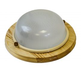 Светильник ЭРА НБО 0360011 Кантри, дерево/стекло, IP54, E27, max 60Вт, D220, КРУГ, ОРЕХ, 8/112 Б0048413 