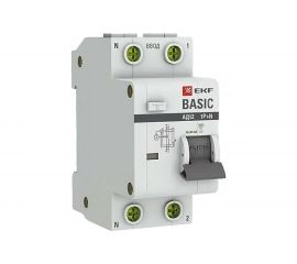Дифференциальный автомат EKF 1P+N 20А 30мА тип АС, C, электронный 4,5кА АД-12 Basic SQDA12-20-30-bas 