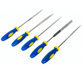 Алмазные надфили, мягкая ручка, 3х140х50мм, 5шт FIT HQ 42173 