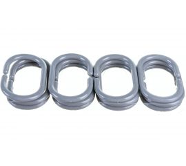 Пластиковые кольца для штор Аквалиния серые, 12 шт. 81-002 