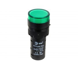 Лампа ЭРА AD16DS(LED)матрица d16мм, зеленый, 24В AC/DC, 10/1000/28000 Б0045612 