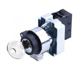 Переключатель ANDELI XB2-BG21 черный, 2 положения, с ключом, 1НО ADL10-004 