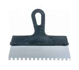 Фасадный зубчатый шпатель (250 мм, нержавеющая сталь, 8 мм) Biber 35216 тов-048250 