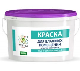 Краска для влажных помещений POLYEX (14 кг; 1 шт) УТ-00006922 