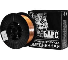 Проволока сварочная омедненная (1.0 мм; кассета 15 кг; СВ-08ГС) ER-70S-6 БАРС 