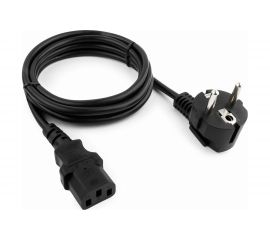 Кабель питания Cablexpert 1.8м, Schuko- C13, VDE, 10А, черный, с заземлением, PC-186-VDE 