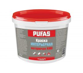 Интерьерная негорючая краска Пуфас КМ0 неморозостойкая 10л 15,7кг RAL 7047 светло-серый тов-188859 