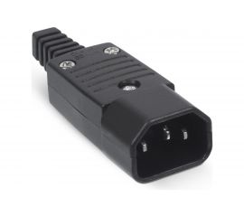 Разборная вилка Cabeus С14 10А, 250 V, черная IEC-320-C14 