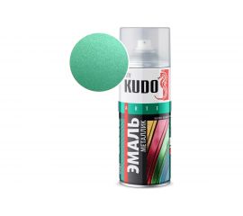 Эмаль KUDO аэрозоль универсальная металлик зеленая 520 мл 1054 11604445 