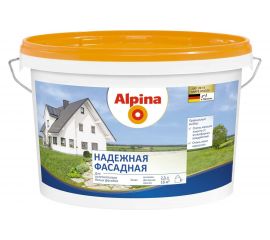Краска ALPINA НАДЕЖНАЯ ФАСАДНАЯ FASSADENFARBE (атмосферостойкая; матовая; 2.5 л) 948102058 