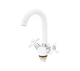Смеситель для раковины Ekko с гайкой, белый E13332 