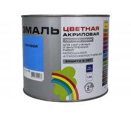 Универсальная цветная эмаль Радуга Colors ВД-АК 220 голубой, 1,9 л 142926 