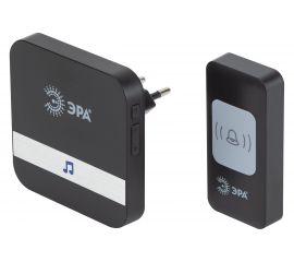 Дверной звонок ЭРА C94 беспроводной, от сети, черный, 52 мелодии Б0054085 